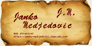 Janko Međedović vizit kartica